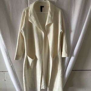 Cream Open Front Cardigan